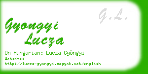 gyongyi lucza business card